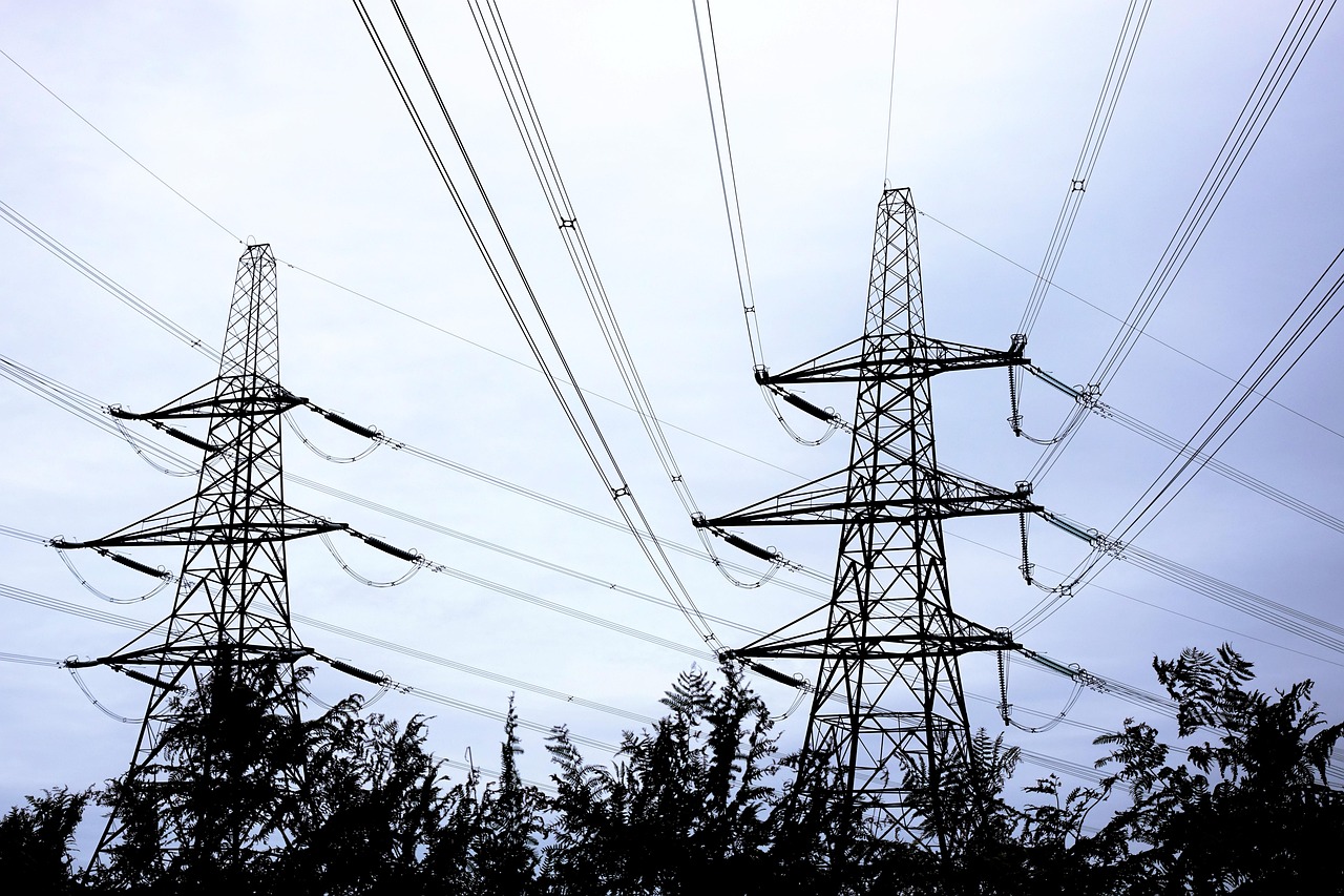 Stockbild inom hållbarhet: power, line, pylon